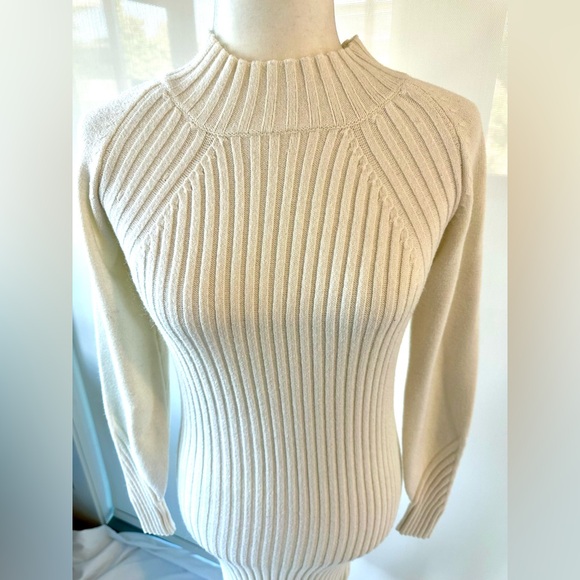 Lulu's Chic Cream Ribbed Knit Dress - Picture 8 of 16
